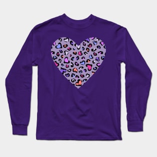 Cheetah Heart - Purple Long Sleeve T-Shirt